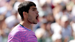 Carlos Alcaraz en Indian Wells 2024. Foto: getty