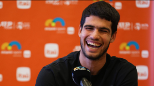 Carlos Alcaraz en el Miami Open 2024. Foto: Getty