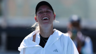 Caroline Wozniacki en el Miami Open 2024. Foto: Getty