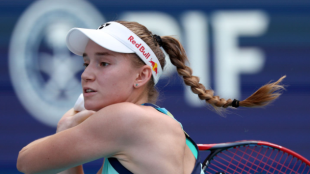 Elena Rybakina en el Miami Open 2024. Foto: Getty