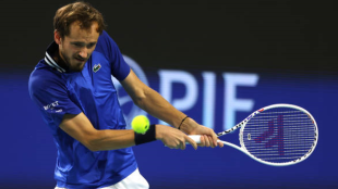 Daniil Medvedev en el Miami Open 2024. Foto: getty