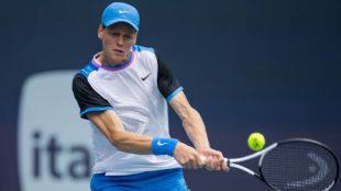 Jannik Sinner en el Miami Open 2024. Foto: getty