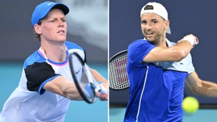 Jannik Sinner y Grigor Dimitrov. Fuente: ATP