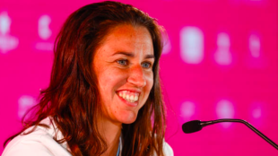 Sara Sorribes en rueda de prensa. Fuente: Getty