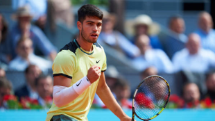 Carlos Alcaraz en el Mutua Madrid Open 2024. Foto: getty