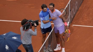 Alex De Miñaur y Rafael Nadal en el Conde de Godó 2024. Foto: Getty