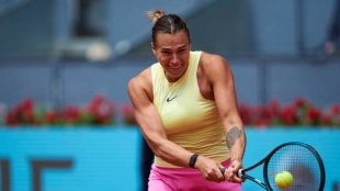 Aryna Sabalenka, sufrimiento en Mutua Madrid Open 2024. Foto: gettyimages