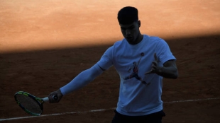 Carlos Alcaraz, entrenamiento. Foto: gettyimages