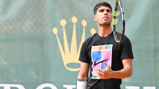 Carlos Alcaraz en el Masters 1000 de Montecarlo 2024. Foto: Getty