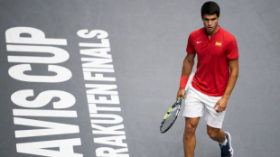 Carlos Alcaraz en la Copa Davis 2022. Foto: getty
