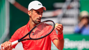 Novak Djokovic en el Masters 1000 de Montecarlo 2024. Foto: getty