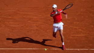 Novak Djokovic en el Masters 1000 de Montecarlo 2024. Foto: Getty