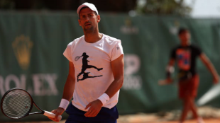 Novak Djokovic en el ATP Masters 1000 de Montecarlo 2024. Foto: getty