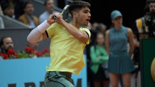 Carlos Alcaraz en el Mutua Madrid Open 2024. Foto: Getty