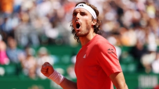 Stefanos Tsitsipas en el ATP Montecarlo 2024. Foto: Getty