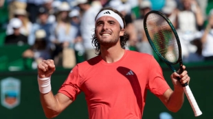 Stefanos Tsitsipas, en Montecarlo. Foto: gettyimages