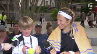 Azarenka, entrevista hijo. Foto: gettyimages
