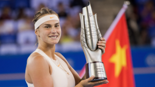 Aryna Sabalenka en el WTA de Wuhan en 2018. Foto: getty
