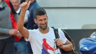 Novak Djokovic en Roma. Fuente: Twitter