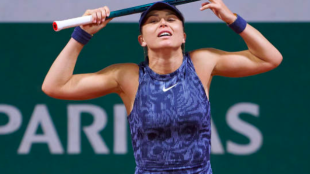 Paula Badosa tras superar el debut en Roland Garros. Fuente: Getty