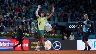 Carlos Alcaraz, derrotado en Mutua Madrid Open 2024. Foto: gettyimages