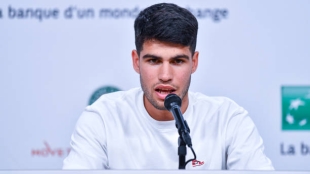 Carlos Alcaraz, en Roland Garros 2024. Foto: gettyimages