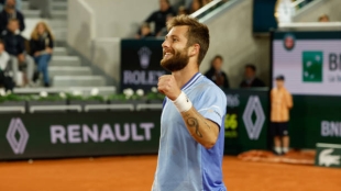 Corentin Moutet, saques por abajo. Foto: gettyimages