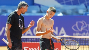 Ivanisevic y su hijo. Foto: Ariel Fernández