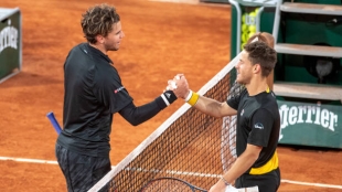Thiem y Schwartzman, despedida en Roland Garros 2024. Foto: gettyimages