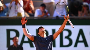 Carlos Alcaraz, declaraciones en pista. Foto: gettyimages
