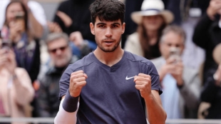 Carlos Alcaraz en Roland Garros 2024. Foto: Getty