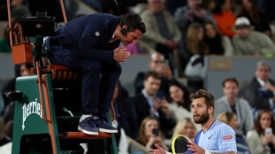 Corentin Moutet, falta de pie. Foto: gettyimages