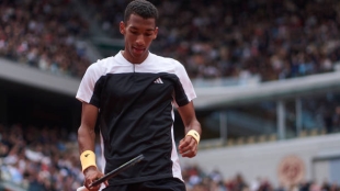 Felix Auger Aliassime en Roland Garros 2024. Foto: Getty