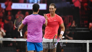 Nadal y Alcaraz, pueden jugar juntos en Hamburgo. Foto: gettyimages