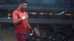 Novak Djokovic en Roland Garros 2024. Foto: Getty