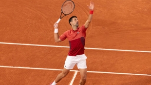 Novak Djokovic en Roland Garros 2024. Foto: Getty
