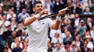 Novak Djokovic en Wimbledon 2024. Foto: getty