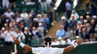 Fran Comesaña, en Wimbledon 2024. Foto: gettyimages