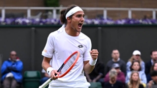 Mattia Bellucci, en Wimbledon 2024. Foto: gettyimages