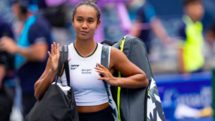 Leylah Fernandez, eliminated at WTA Toronto 2024.