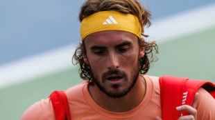 Stefanos Tsitsipas at the US Open 2024. Photo: Getty