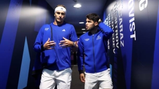 Alexander Zverev and Carlos Alcaraz were very critical of the schedule at the Laver Cup. Source: Getty