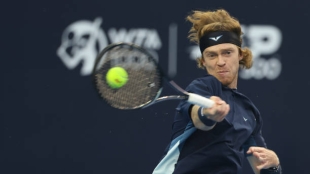 Andrey Rublev beats Alejandro Davidovich. Photo: Getty
