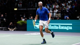 Matteo Berrettini Wins in Davis Cup 2024. Photo: gettyimages