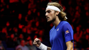 Stefanos Tsitsipas at the Laver Cup 2022. Photo: Getty
