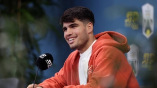 Carlos Alcaraz in press conference at ATP Paris 2024. Photo: gettyimages