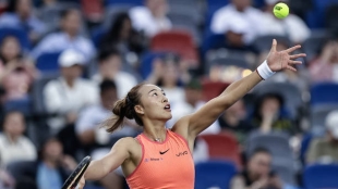 Qinwen Zheng at the WTA Wuhan 2024. Photo: Getty