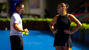 Anton Dubrov explains the evolution of Aryna Sabalenka in 2024. Source: Getty