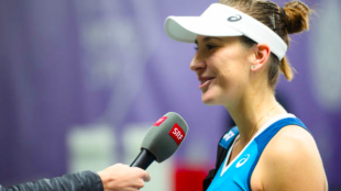 Belinda Bencic en una entrevista con SRF. Fuente: Getty
