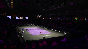 This is how sad the stand looks during a WTA Finals match in Riyadh. Source: Getty